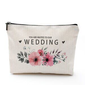 Cotton Linen Cosmetic Bag